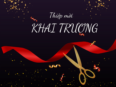 thiệp mời khai trương