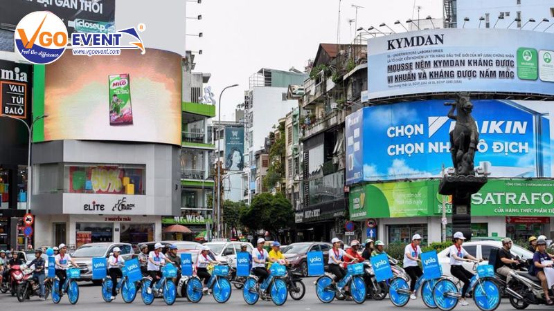 Hiệu ứng thu hút đám đông của roadshow xe đạp
