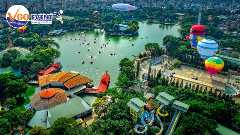 Tại Đầm Sen rất phù hợp với các đoàn khách có quy mô lớn